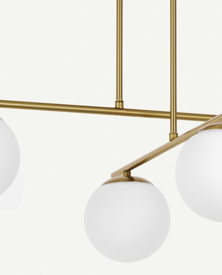 Nowoczesna lampa sufitowa LEDO W4 marki Lampit w złocie idealna do eleganckiego salonu