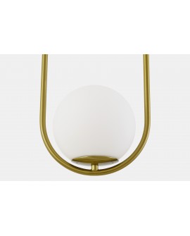 Fragment złotej lampy wiszącej VERO 1B ze szklanym kloszem