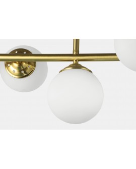 Szczotkowane złoto i biały klosz lampy Fino W5 Lampit w detalu