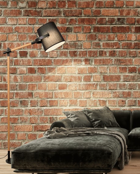 LAMPA STOJĄCA PODŁOGOWA CZARNA LAPIDUS