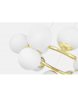Fragment kloszy i obręczy nowoczesnej lampy wiszącej LEDO W12