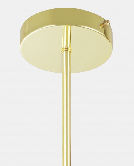  Złota okrągła podsufitka nowoczesnej lampy wiszącej w stylu minimalistycznym