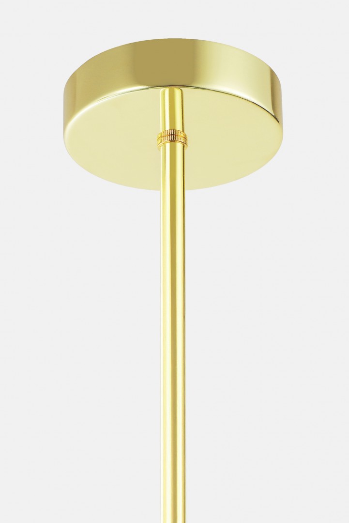 Złota minimalistyczna podsufitka lampy sufitowej w stylu modern i loft z połyskującym wykończeniem
