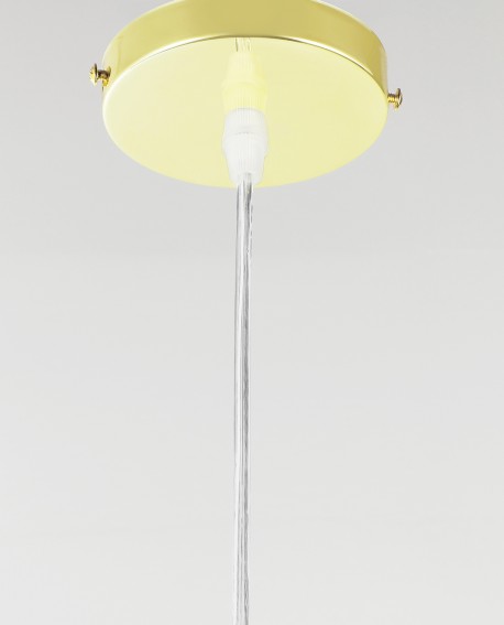  Złota podsufitka nowoczesnej lampy wiszącej z regulowanym przewodem w minimalistycznym stylu