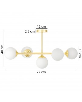Elegancki żyrandol FINO W5 Lampit z pięcioma punktami światła do wnętrz glamour