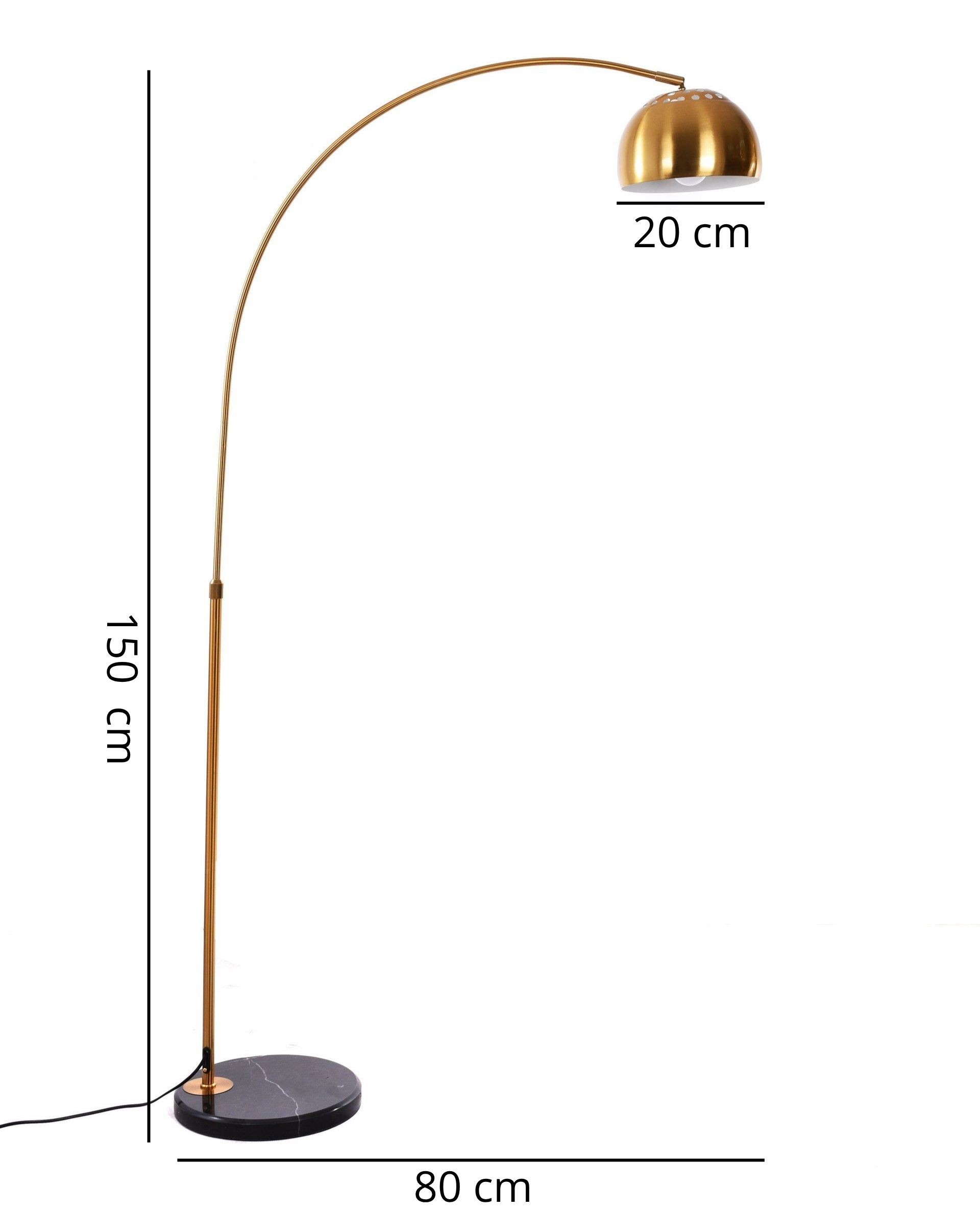 Lampa stojąca podłogowa mosiężna AZURRO C1 - wymiary