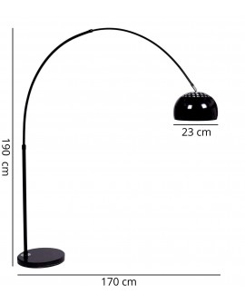 Nowoczesna lampa podłogowa AZURRO C1 wykonana z metalu na granitowej podstawie