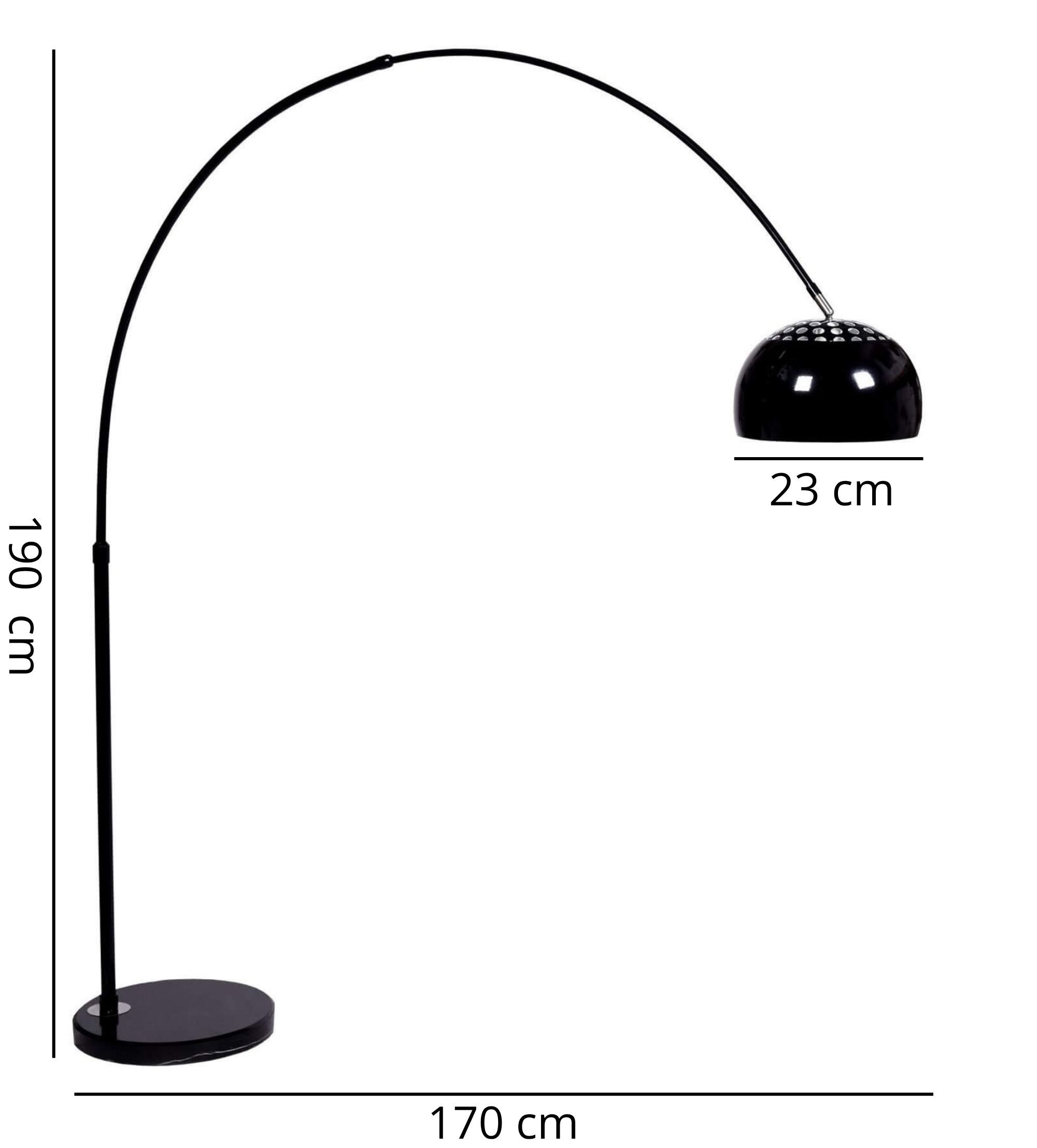 LAMPA STOJĄCA PODŁOGOWA CZARNA AZURRO C1 - wymiary