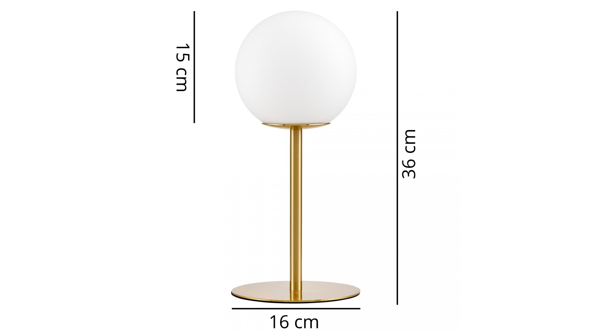 LAMPA STOŁOWA BIURKOWA NOWOCZESNA ZŁOTO SZCZOTKOWANE BIAŁA KULA FREDICA