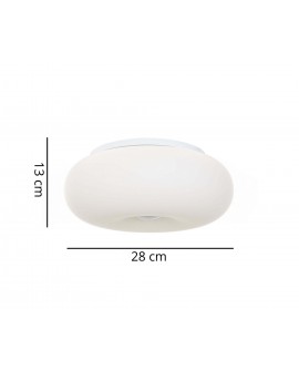 Plafon sufitowy BIANTE o średnicy klosza 28cm