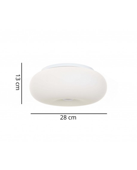 Plafon sufitowy BIANTE o średnicy klosza 28cm
