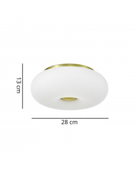 Lampa sufitowa BIANTE D28 o kompaktowej wysokości 13 cm i średnicy 28 cm