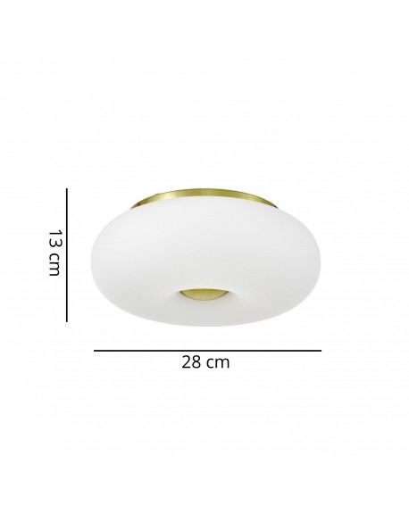 Lampa sufitowa BIANTE D28 o kompaktowej wysokości 13 cm i średnicy 28 cm