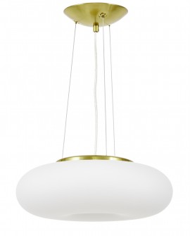 Nowoczesna lampa wisząca Lumina Deco BIANTE D38 wykonana z złotego metalu i szkła