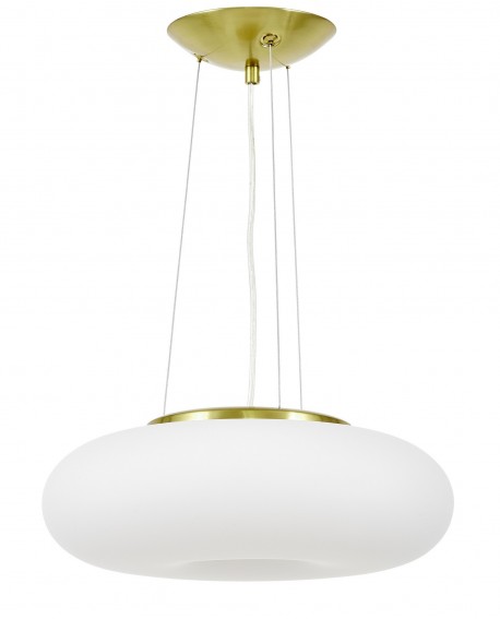 Nowoczesna lampa wisząca Lumina Deco BIANTE D38 wykonana z złotego metalu i szkła