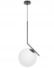 LAMPA WISZĄCA NOWOCZESNA CZARNA BIAŁA KULA SORENTO 25