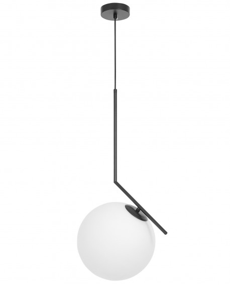 LAMPA WISZĄCA NOWOCZESNA CZARNA BIAŁA KULA SORENTO 25 LUMINA DECO