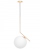 LAMPA WISZĄCA NOWOCZESNA ZŁOTO BIAŁA KULA SORENTO 25