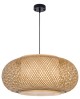 PLECIONA LAMPA WISZĄCA SUFITOWA BAMBUSOWA ŻYRANDOL W STYLU BOHO 50 CM
