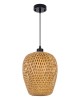 LAMPA WISZĄCA SUFITOWA BAMBUSOWA PLECIONY ŻYRANDOL DO SALONU BOHO 24 CM