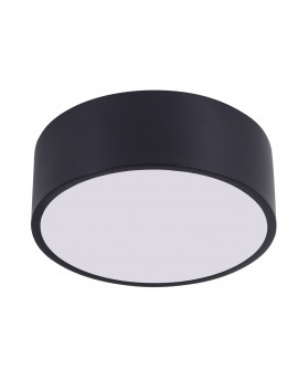czarny plafon sufitowy LED o okrągłej formie do salonu i kuchni solidna lampa lampit z serii ORBO23 nowoczesne oświetlenie