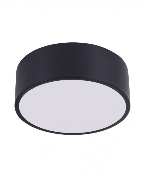 czarny plafon sufitowy LED o okrągłej formie do salonu i kuchni solidna lampa lampit z serii ORBO23 nowoczesne oświetlenie