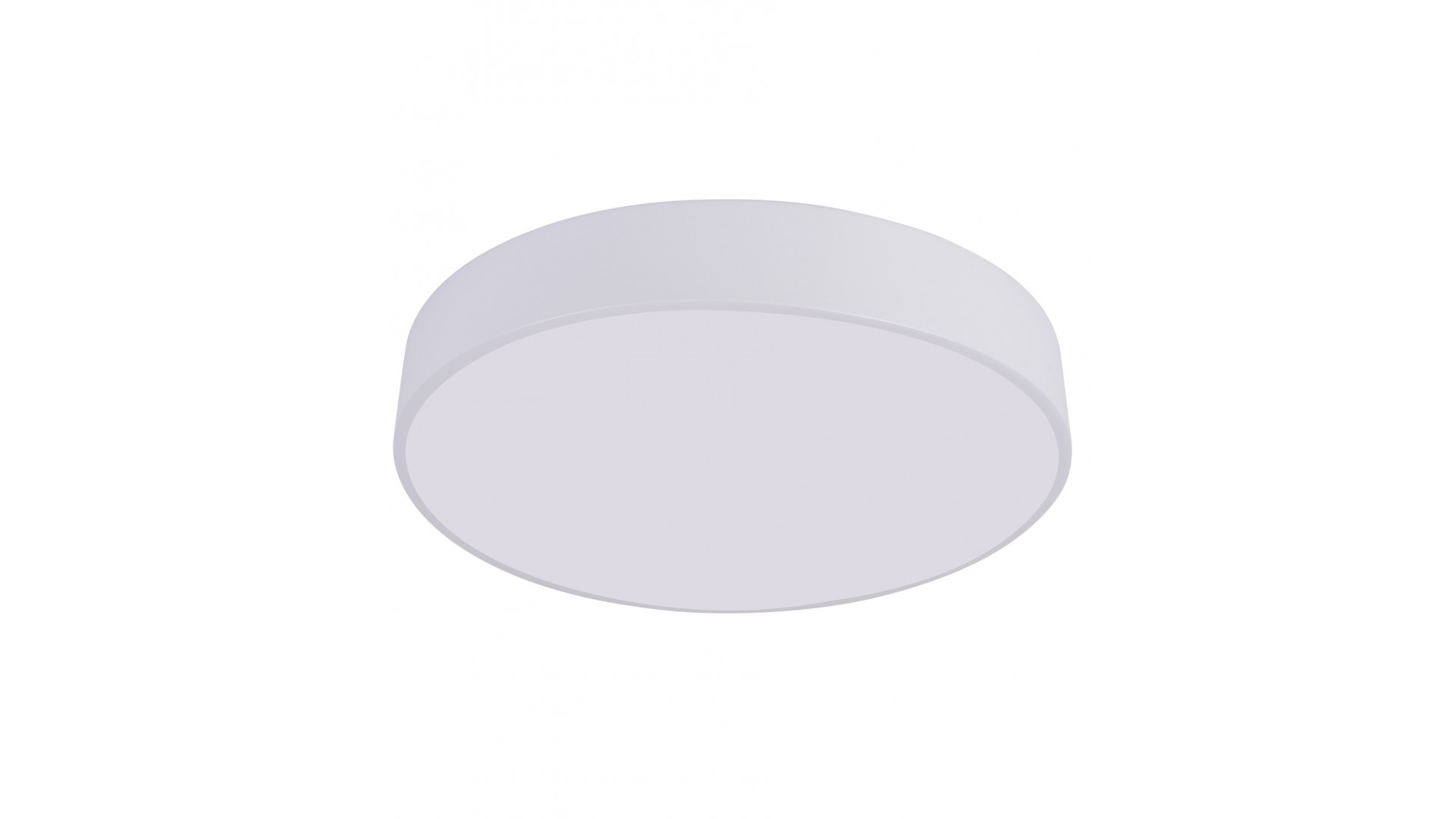  biały plafon LED okrągła lampa sufitowa o średnicy 50 cm z matowym kloszem ORBO model do salonu i sypialni
