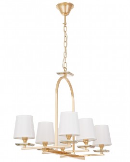 LAMPA WISZĄCA BIAŁO-ZŁOTA LIMERA W6 LUMINA DECO