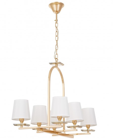 LAMPA WISZĄCA BIAŁO-ZŁOTA LIMERA W6 LUMINA DECO