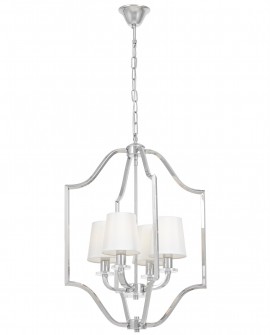 LAMPA WISZĄCA NOWOCZESNA BIAŁO-CHROMOWANA ORLANDO W4