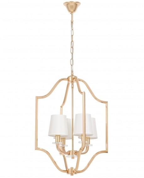 LAMPA WISZĄCA NOWOCZESNA BIAŁO-ZŁOTA ORLANDO W4 LUMINA DECO