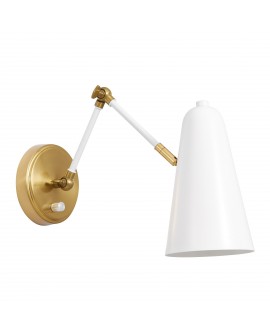 LAMPA ŚCIENNA KINKIET NOWOCZESNY BIAŁY RONA W2 LUMINA DECO