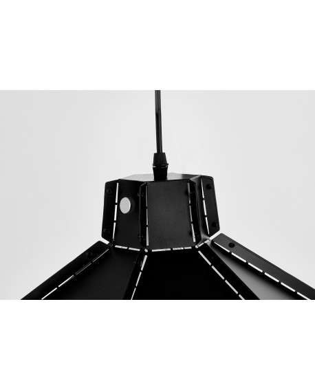 LAMPA WISZĄCA SUFITOWA LOFT CZARNA CONA W1 LUMINA DECO
