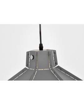 LAMPA WISZĄCA SUFITOWA LOFT SZARA CONA W1 LUMINA DECO