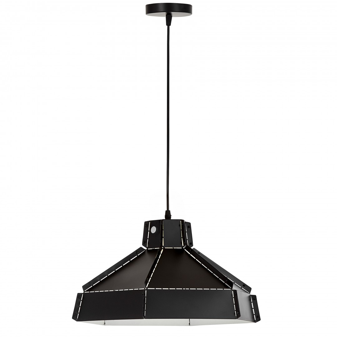 LAMPA WISZĄCA SUFITOWA LOFT CZARNA CONA W1 LUMINA DECO
