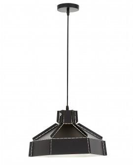 LAMPA WISZĄCA SUFITOWA LOFT CZARNA DONA W1
