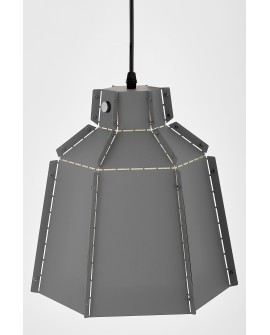 LAMPA WISZĄCA SUFITOWA LOFT SZARA MONA W1 LUMINA DECO