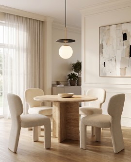 Elegancka czarno-złota szczotkowana lampa wisząca z białym szklanym kloszem Lumina Deco model Daltona