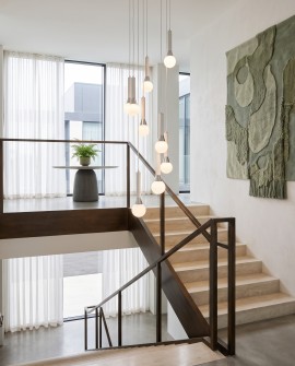 LAMPA WISZĄCA SUFITOWA NOWOCZESNA BIAŁO-CHROMOWANA FOLINO W1 LUMINA DECO