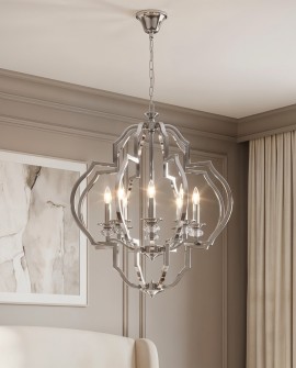 Ozdobna lampa sufitowa CESARO do eleganckiego salonu z detalami w stylu glamour
