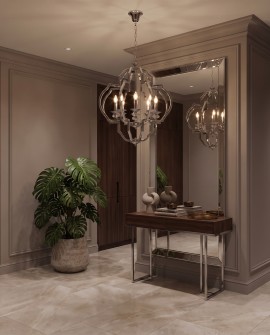 Ozdobna lampa sufitowa CESARO do eleganckiego salonu z detalami w stylu glamour