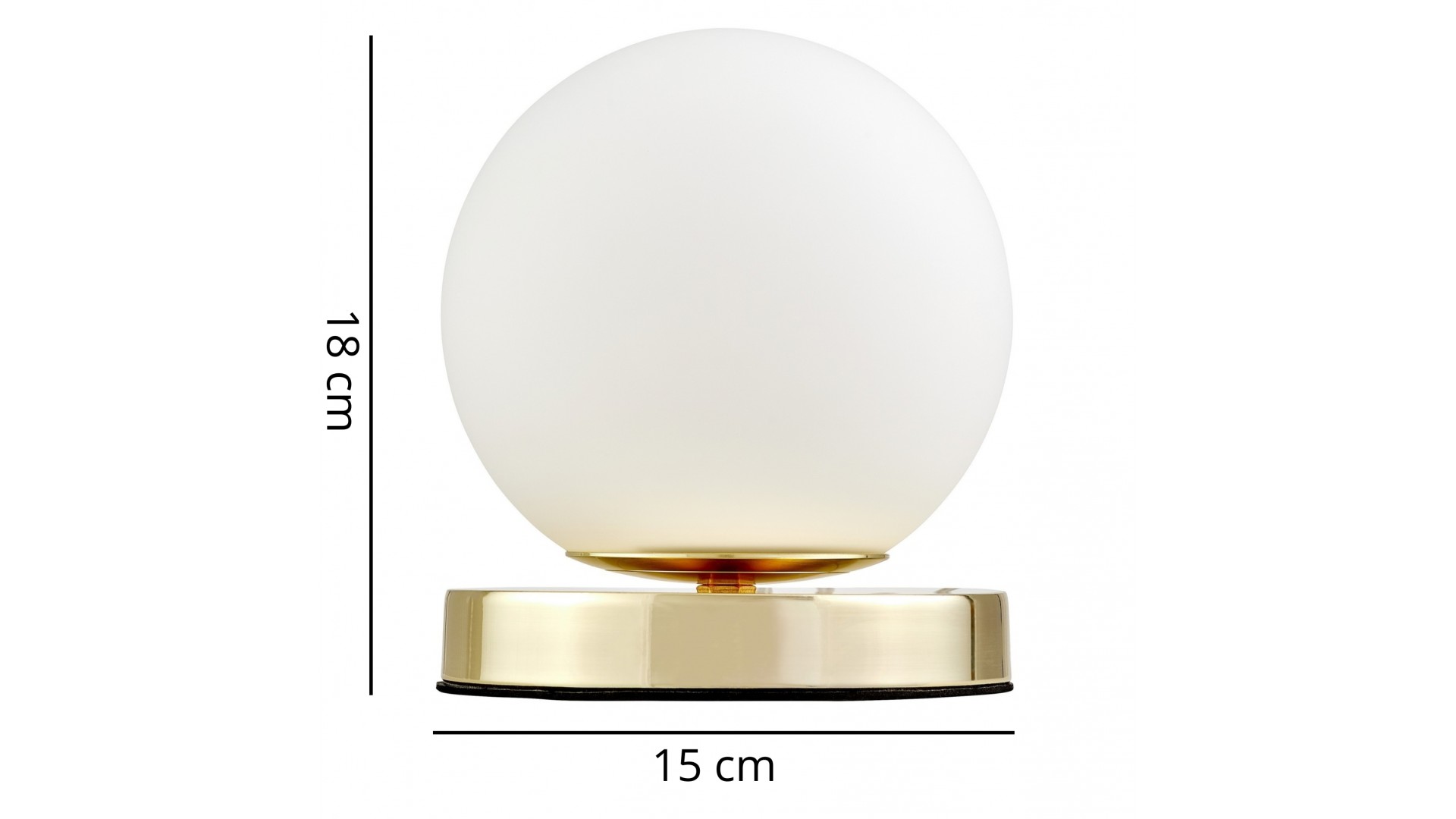 Wymiary lampy stołowej Fredica W1