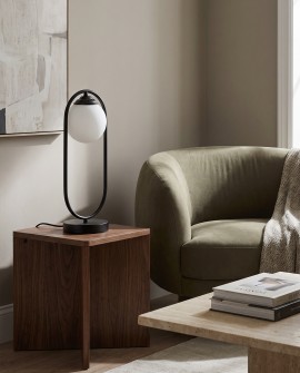 Nowoczesna lampa biurkowa czarna Vero W1 lampit na białym tle
