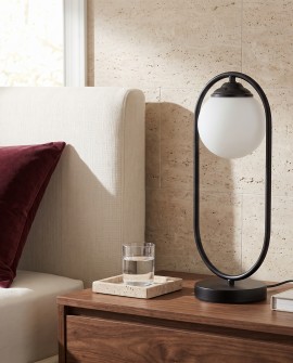 Nowoczesna lampa biurkowa czarna Vero W1 lampit na białym tle