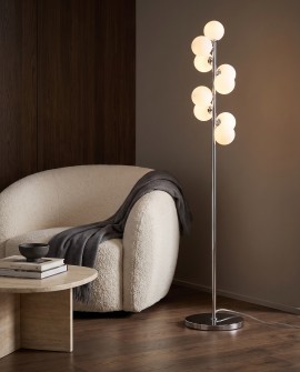 Stojąca lampa podłogowa PETRICA marki Lumina Deco w stylu nowoczesnym z dziewięcioma kulami