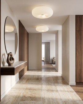 Dekoracyjnie żłobiony plafon MONARTE D38 Lumina Deco w kolorze białym