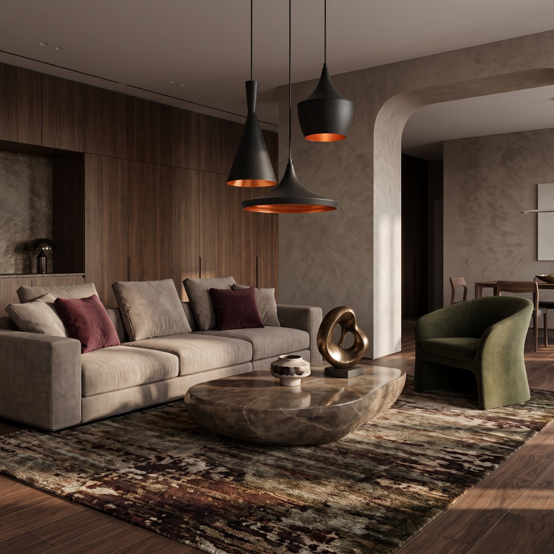 LAMPA WISZĄCA LOFT CZARNA POTRÓJNA FOGGI W3 LUMINA DECO