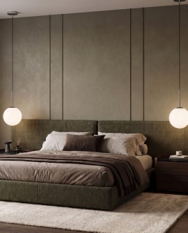 LAMPA WISZĄCA SUFITOWA NOWOCZESNA CHROMOWANA BIAŁA KULA FREDICA 20 LUMINA DECO