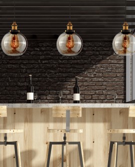 LAMPA WISZĄCA LOFT BURSZTYNOWA NAVARRO