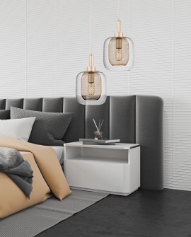 LAMPA WISZĄCA NOWOCZESNA ZŁOTA BESSA LUMINA DECO